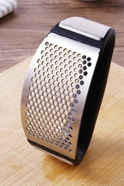 QNİAY Pratik Tutma Kollu Lüx Sarımsak Baharat Ezici Paslanmaz Çelik - 2