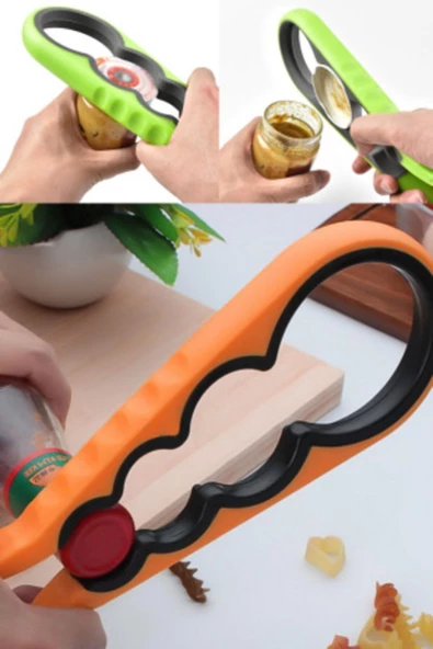 QNİAY Pratik Kavanoz Kapağı Açacak  4 Boğum 8 Kademeli Şişe Kapak Açacağı