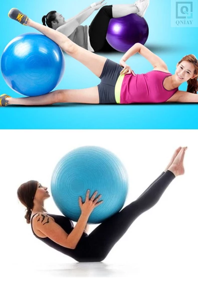 QNİAY Pilates Topu Fitness Egzersiz Kondisyon Rehabilitasyon Pilates Plates Topu(65 Cm) - Resim 5