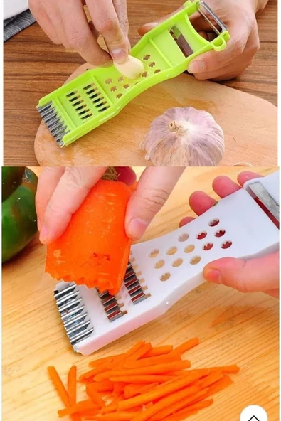 QNİAY Smart Master 5 Çok Fonksiyonlu Pratik Doğrayıcı Kabuk Çıkarıcı Rende Dilimleme Soyma Aleti - Resim 2