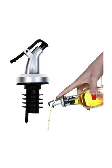 QNİAY Kapaklı Şişe Ucu Servis Aparatı 2 Adet Damlalık Yağdanlık Tıpa Tapa Mantar - Resim 6