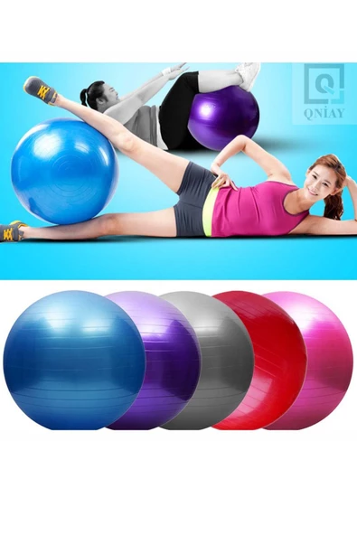 QNİAY Pilates Topu Fitness Egzersiz Kondisyon Rehabilitasyon Pilates Plates Topu(65 Cm)