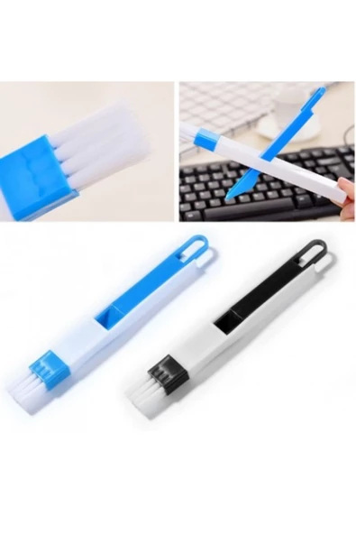 QNİAY Taşınabiir Klavye Ve Pencere Oluğu Temizleme Fırçası Mini Kürekli Pc Laptop Temizlik Aparatı Ev Ofis - 3