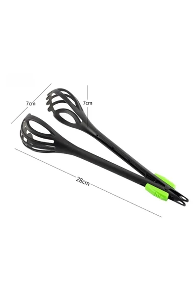 QNİAY Pratik 2 Fonksiyonlu Sihirli Çırpıcı Yumurta Sos Krema Çırpıcı Ve Makarna Maşası - Resim 5