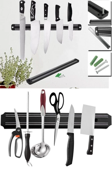 QNİAY Pratik Askı Düzenleyici Uyumlu 33cm Her Yere Asılabilir Bıçak Endüstriyel Mutfak Restorant Ev Cafe - Resim 5