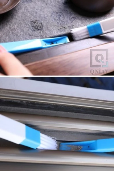 QNİAY Taşınabiir Klavye Ve Pencere Oluğu Temizleme Fırçası Mini Kürekli Pc Laptop Temizlik Aparatı Ev Ofis - 4