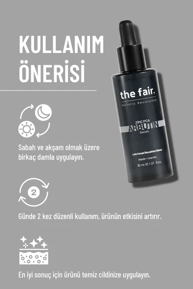 the fair.Arbutin Cilt Tonu Eşitleyici Leke Karşıtı Vegan Cilt Serumu %1 Arbutin+ %0.5 Uva Ursi 30 ml - Resim 4