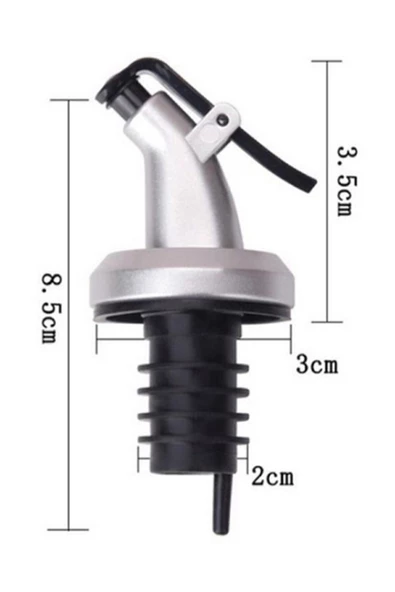 QNİAY Kapaklı Şişe Ucu Servis Aparatı 2 Adet Damlalık Yağdanlık Tıpa Tapa Mantar - Resim 7