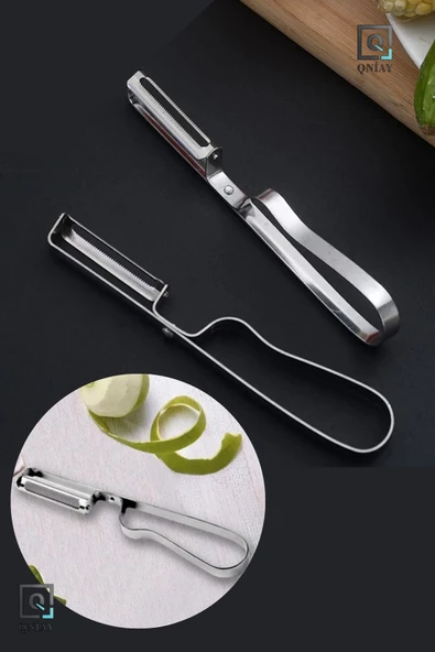 QNİAY Pratik Yan Soyacak Meyve Sebze Domates Patates Soyacağı Paslanmaz Çelik Soyacak - Resim 5