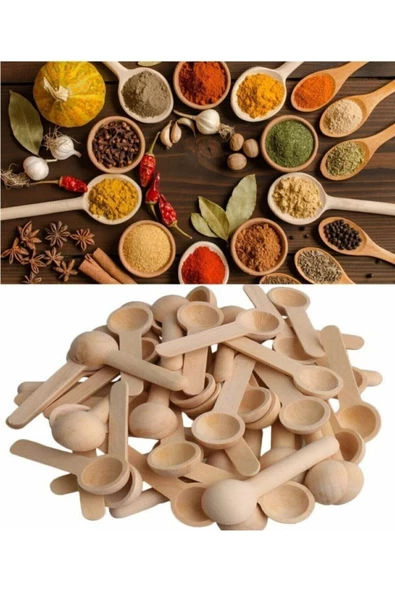 QNİAY 12 Adet Mini Baharat Kaşığı Kavanoz Kaşığı Baharatlık Mini Kaşık - 2