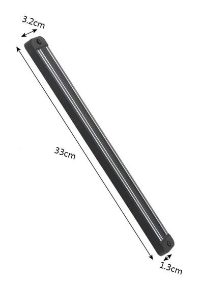 QNİAY Mıknatıslı Bıçak Askısı Kepçe Tutucu Mıknatıs Askılığı 33 Cm - Resim 4