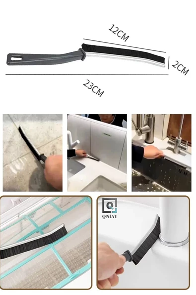 QNİAY Çok Amaçlı Multi İnce Temizlik Fırçası 1adet Derz Arası Banyo Mutfak Lavabo Detay Temizleme Fırçası - 7