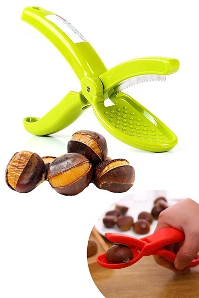 QNİAY Plastik Kestane Çizici Kestane Kesici Makas Mutfak Gereci Kestane Çizici - Resim 2