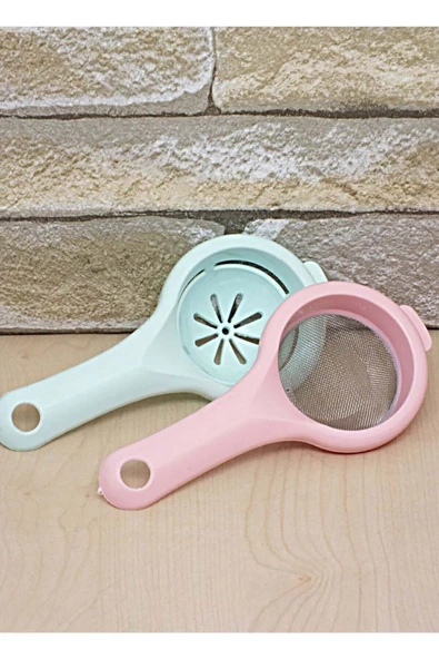 QNİAY Pratik 2'li Set Çay Süzgeci Ve Yumurta Akı Ayırıcısı Süzgeç Ayırıcı Aparat - 4