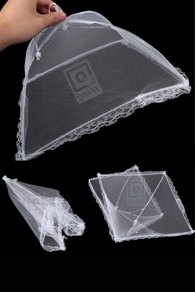 QNİAY Tül Sineklik Yiyecek Koruma Şemsiyesi, Gıda Koruma Şemsiye Yemek Tül Sineklik Kamp Piknik - Resim 5