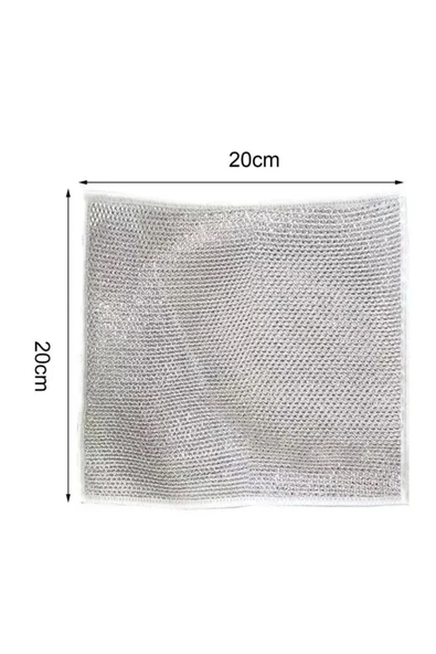 QNİAY 20 Adet Sihirli Inox Paslanmaz Telli Bulaşık Bezi Kir Pas Sökücü Sihirli Temizlik Bezi Ve Süngeri - Resim 4