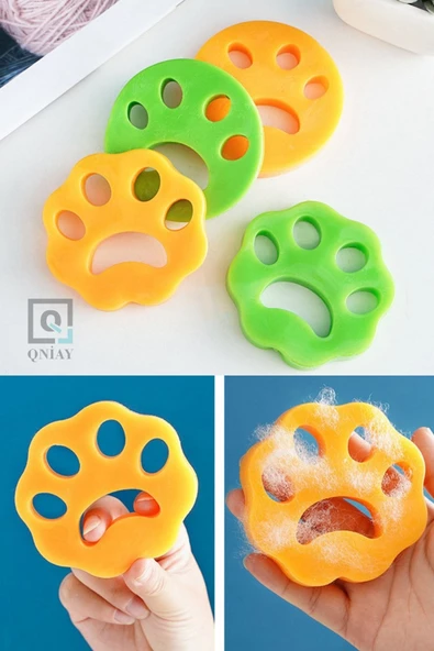 QNİAY Yıkanabilir Tüy Temizleyici Kıl Toz Toplayıcı 1 Adet Kazak Halı Tiftik Temizleyici Çamaşır Makine - 3