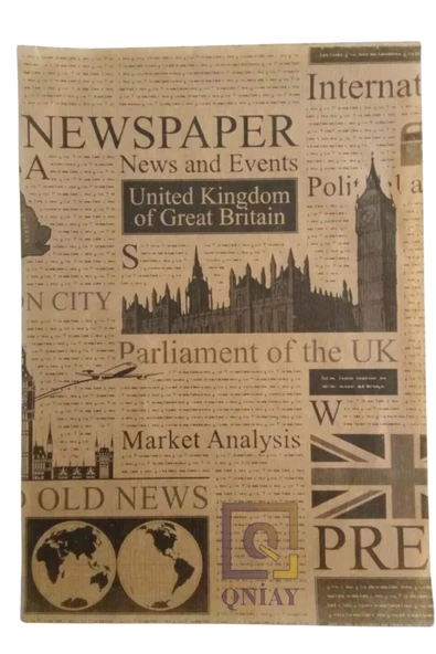 QNİAY Kamp -Piknik Sunum Desenli Yağlı Kağıt  50 Adet Sunum Kağıdı Asorti Karışık Desen - Resim 7