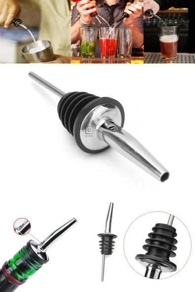 QNİAY Kapm Düz Model Soda Şişe Ucu Metal (1 Adet)Servis Aparatı Yağdanlık Sosluk () Mantar - Resim 5