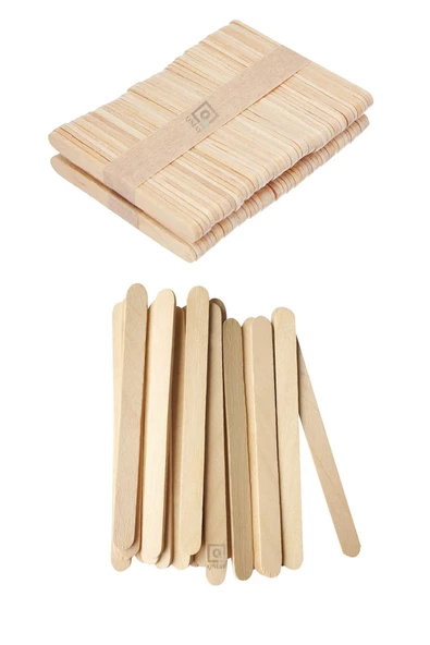 QNİAY 50 Adet Magnum Dondurma Çubuğu Ahşap Meybuz - Resim 4