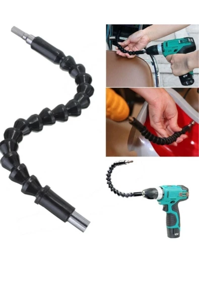 QNİAY Akrobat Matkap Ucu - Bükülebilir Oynar Vidalama Bits Uzatma Aparatı 30cm Matkap Ucu Aparatı