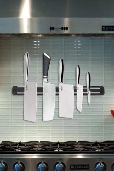 QNİAY Mıknatıslı Bıçak Askısı Kepçe Tutucu Mıknatıs Askılığı 33 Cm - Resim 3