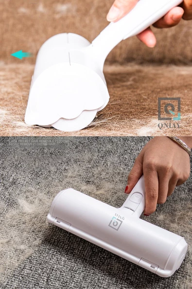 QNİAY Hazneli Kedi Köpek Evcil Hayvan Kazak Kıyafet Elbise Halı Yatak Tüy Temizleyici Kıl Toz Toplayıcı - 3