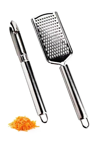 QNİAY El Rendesi Ve Soyacak Oyacak Seti Kabak Oyucu Patates Soyucu Sebze Doğrayıcı Öğütücü Mutfak Rendesi - Resim 3