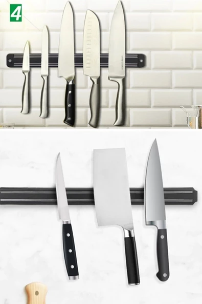 QNİAY Pratik Askı Düzenleyici Uyumlu 33cm Her Yere Asılabilir Bıçak Endüstriyel Mutfak Restorant Ev Cafe - Resim 8