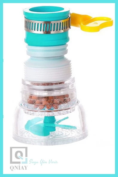 QNİAY Akordiyon Musluk Başlıgı Turbo Pervaneli Tasarruflu 360 Dönebilir Uzayabilir Mutfak Batarya Başlık - Resim 6