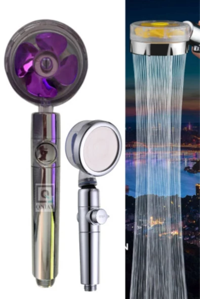 QNİAY Pervaneli Mor Jet Duş Başlığı ürün görseli