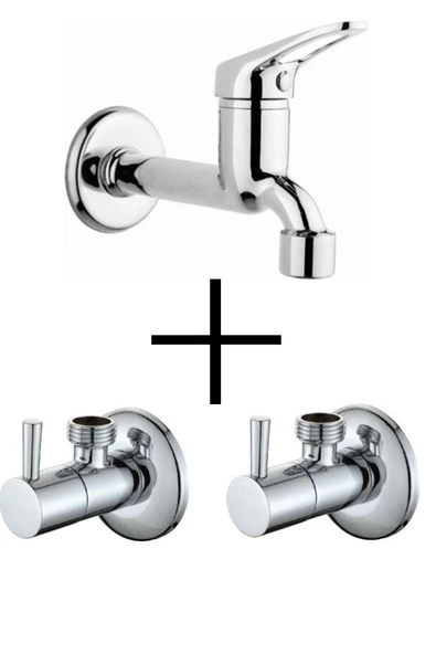 QNİAY 3 Lü Set Aç Kapa Mix Lavabo Musluk + 2 Multi Çubuk Kol Taharet Musluğu Ara Musluk Klozet Banyo