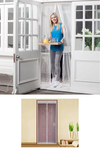 QNİAY Kapı Sinekliği Tül Perde Kolay Kurulum Sineklik Mıknatıslı Kapı Sinekliği Tül Otomatik Kapanır - 3