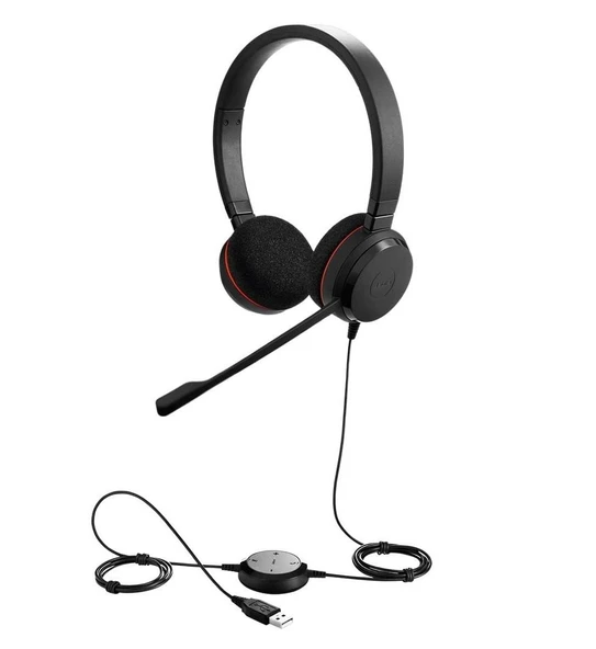 Jabra Evolve 20 Duo USB NC Mikrofonlu Kulak Üstü Kulaklık