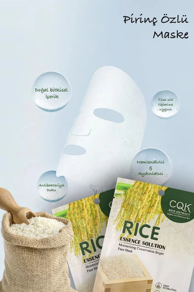 QNİAY QniAY Pirinç Rice İpek Protein Özlü Ton Eşitleyici Pirinç Yüz Maskesi 30ML 1 Adet - 3