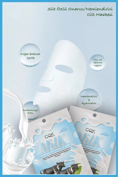 QNİAY Süt Bombası Kağıt Yüz Maske Süt Protein ( 1adet) Milk Maskesi Hafta Sonu Evde Bakım - 3