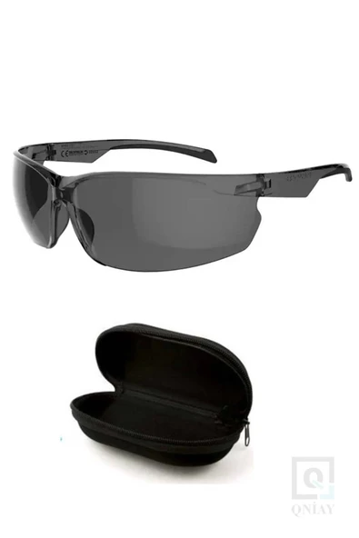 QNİAY Motosiklet Dağ Bisiklet Gözlüğü Siyah Camlı Gece Sürüş Antifar Anti Güneş Gözlüğü Ve Taşıma Çantası