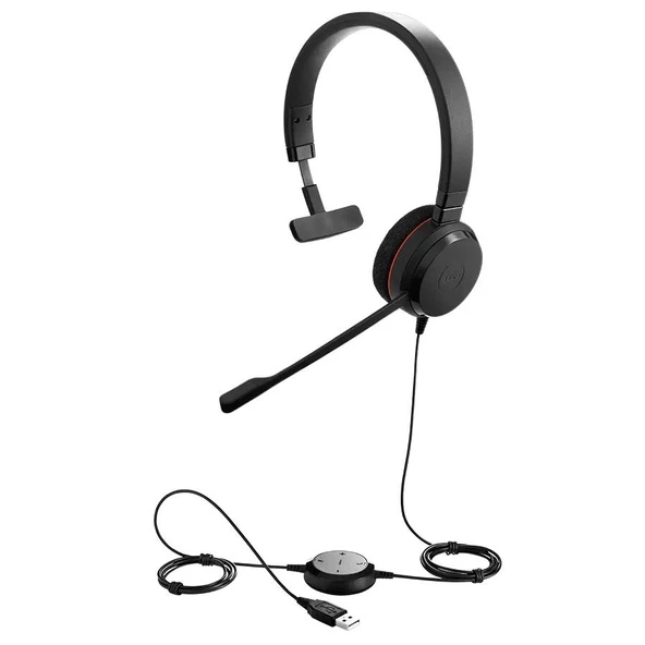 Jabra Evolve 20 Mono USB NC MS Kulak Üstü Kulaklık (Jabra Türkiye Garantili)