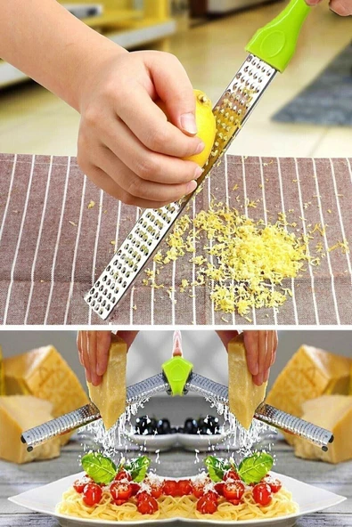 QNİAY Renkli Saplı Limon Peynir Sarımsak Zencefil Vb. Dilimleyicisi Uzun Rende 1adet - 2