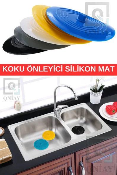 QNİAY Yuvarlak Silikon Mat Lavabo Banyo Evye Küvet Tıkacı Banyo ve Lavabo Saç ve Tıkanma Koku Önler - 2