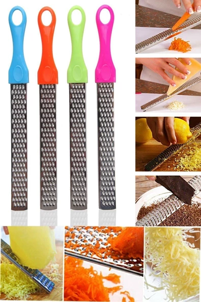 QNİAY Renkli Saplı Limon Peynir Sarımsak Zencefil Vb. Dilimleyicisi Uzun Rende 1adet - 5