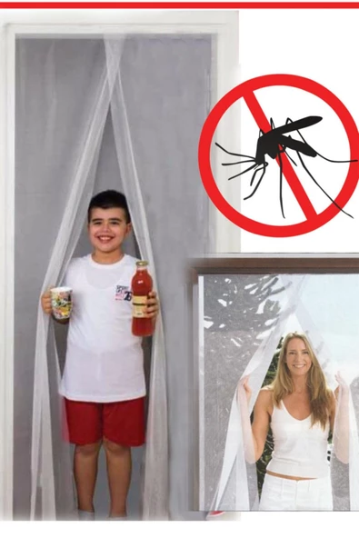 QNİAY Kapı Sinekliği Tül Perde Kolay Kurulum Sineklik Mıknatıslı Kapı Sinekliği Tül Otomatik Kapanır - 2