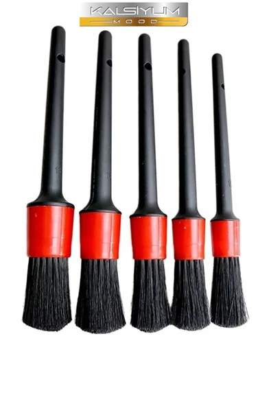 QNİAY 5 Adet Detay Araç Içi Oto Temizleme Fırçası Seti Otomobil Kamyon Motosiklet Karavanlar Tekne - Resim 5