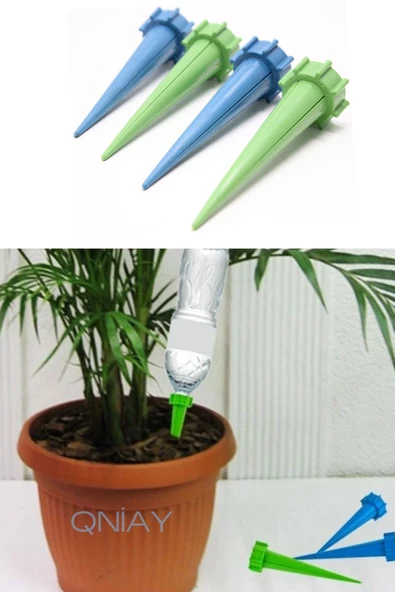 QNİAY 4'lü Çiçek Saksı Sulama Aparatı Damla Sulama Aparatı - 3
