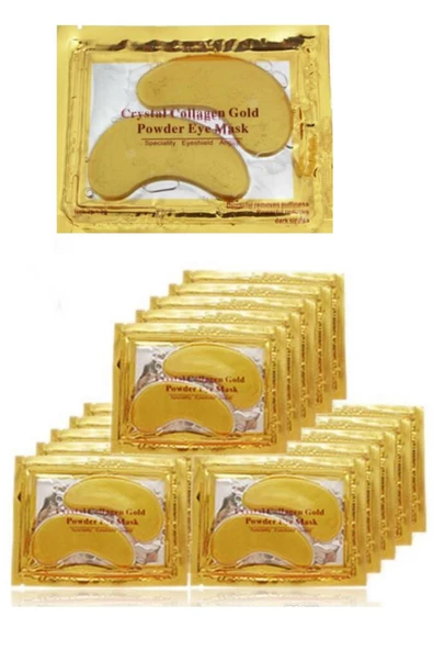 QNİAY Kristal 24 K Altın Kolajen Göz Altı Maskesi Cilt Yenileme Bakım 10'lu Set - 2