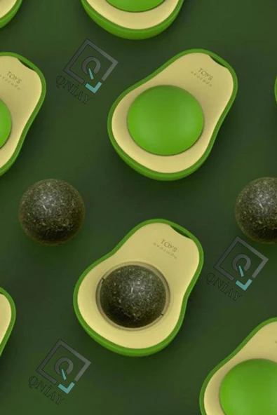 QNİAY Avokado Catnip Avokado Kedi Çimi Topu Avokado Kedi Nanesi Oyuncağı Komik Oyuncak Top - 5