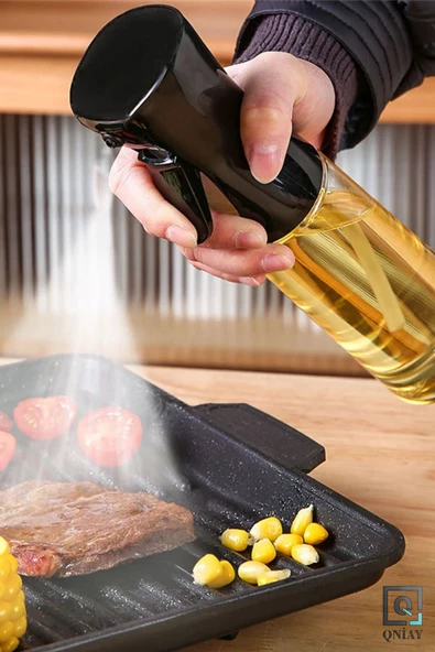 QNİAY Chef Sprey Sunum Yağdanlık Püskürtme Sprey Cam Şişe Zeytinyağı Sirke Yağ Limon Airfryer Kamp Barbekü - 7