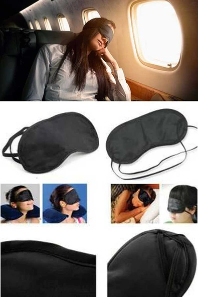 QNİAY Seyahat Maskesi Uyku Göz Bandı Göz Dinlendirici Maske (1 ADET)