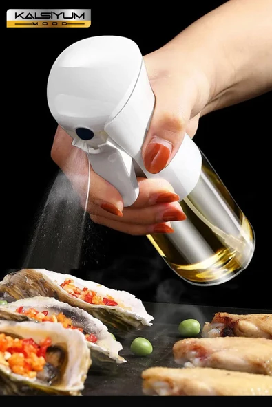 QNİAY Chef Sprey Sunum Yağdanlık Püskürtme Sprey Cam Şişe Zeytinyağı Sirke Yağ Limon Airfryer Kamp Barbekü - 6