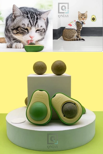 QNİAY Avokado Catnip Avokado Kedi Çimi Topu Avokado Kedi Nanesi Oyuncağı Komik Oyuncak Top